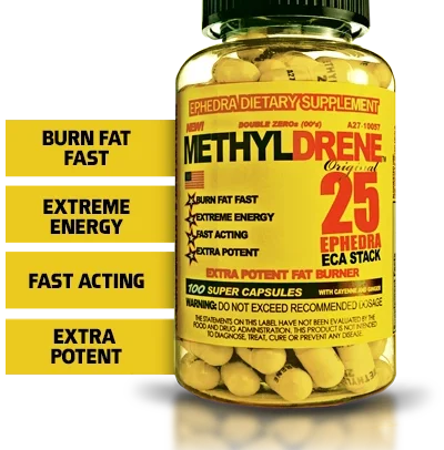 Cloma Pharma Methyldrene Fat Burner, 100 Capsules | Imported