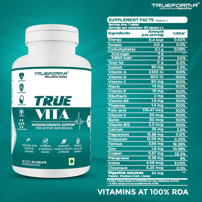 TRUEFORMA (TF) TRUE VITA | Multivitamin 60 & 30 Tablet - Image 7