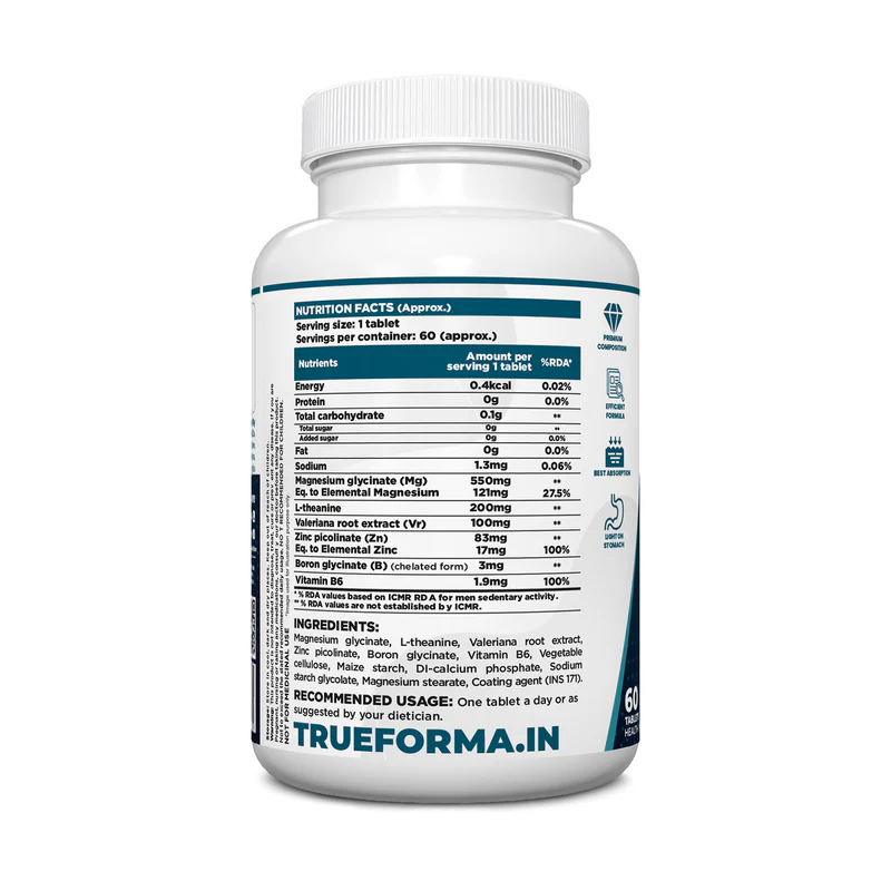 TrueForma ZMA – Zinc, Magnesium & Vitamin B6 Supplement - Image 2