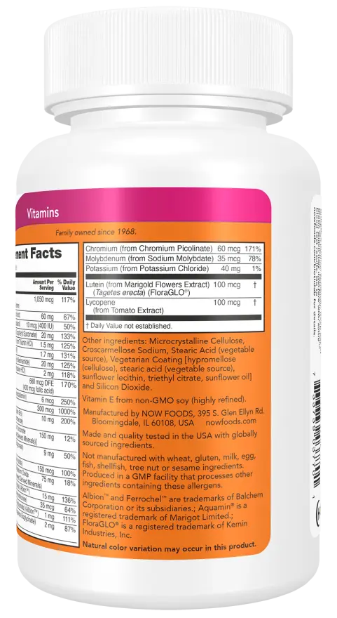 NOW Foods Daily Vits™ – Multi Vitamin & Mineral | 100 Tablets | Made in USA - Image 4