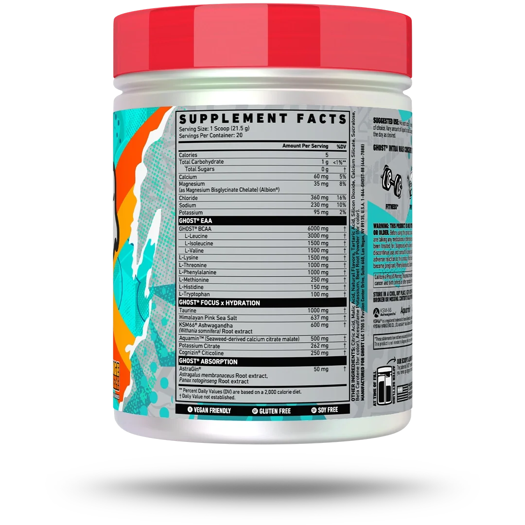 GHOST Intra | EAA + BCAA | 20 Servings | Made in USA - Image 3