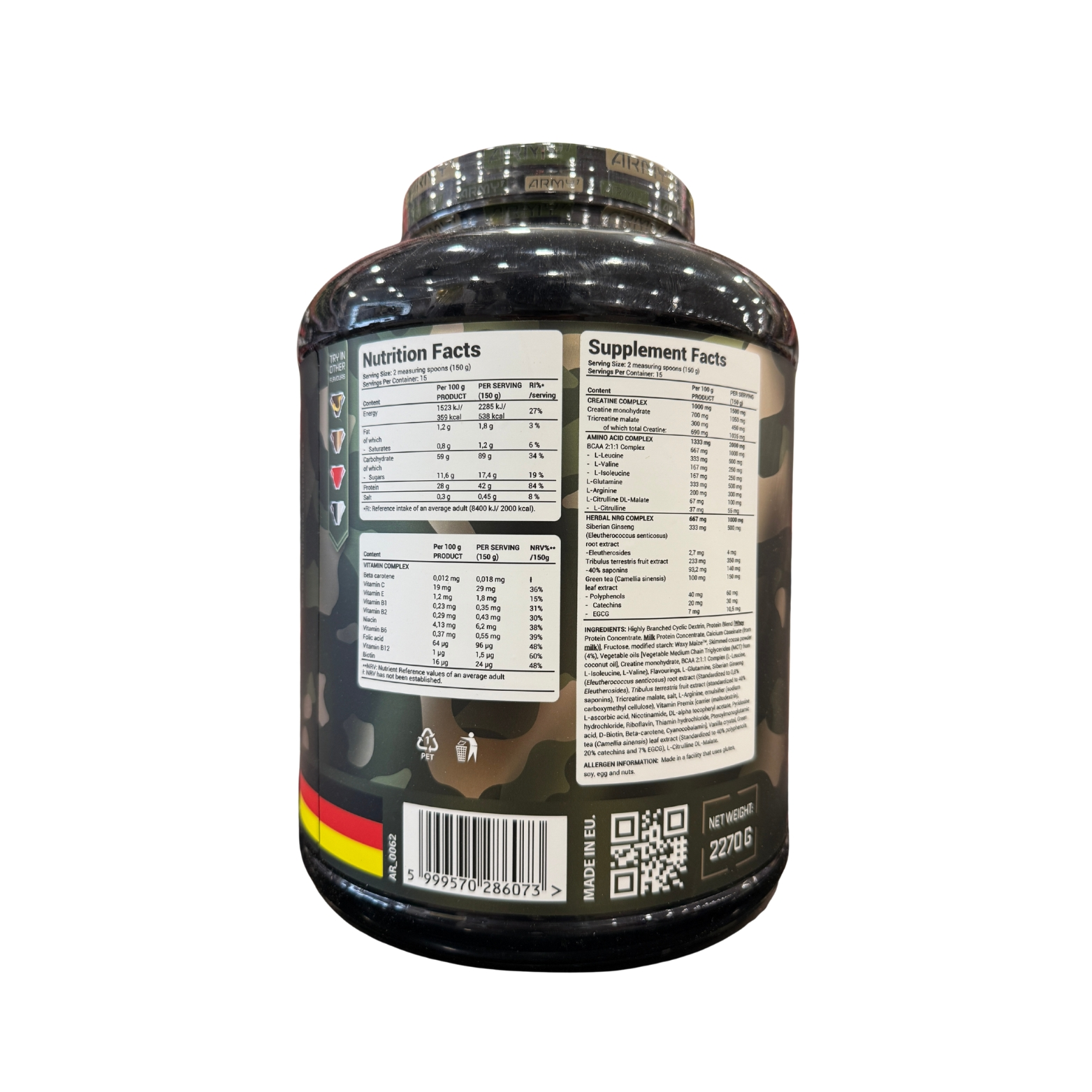 ARMY1 Mass Squad Mass Gainer โ 2.27kg & 7kg | Made in Hungary - Image 3
