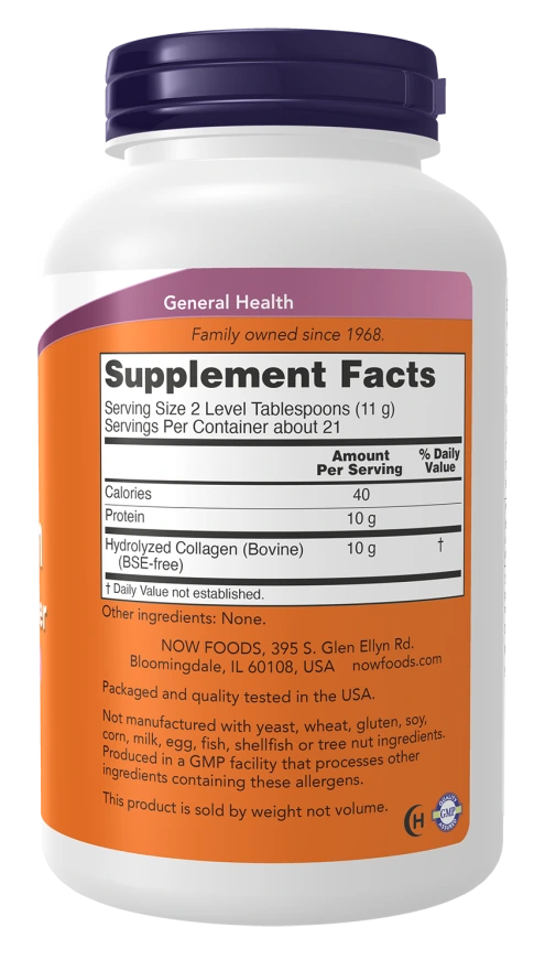 NOW Foods Collagen Peptides Powder | Approx. 21 Servings | Made in USA - Image 3