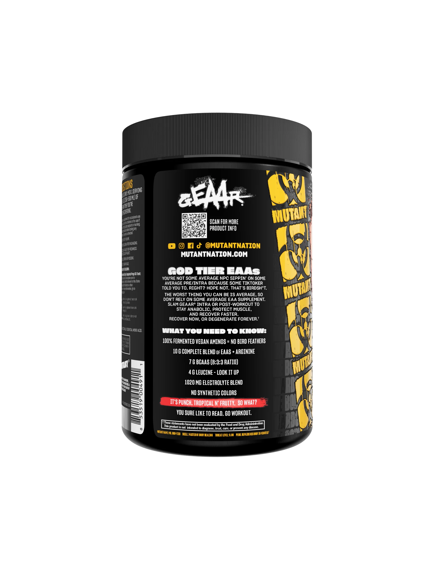 MUTANT GEAAR™ – Complete Essential Amino Acids | 30 Servings | Made in Canada - Image 3