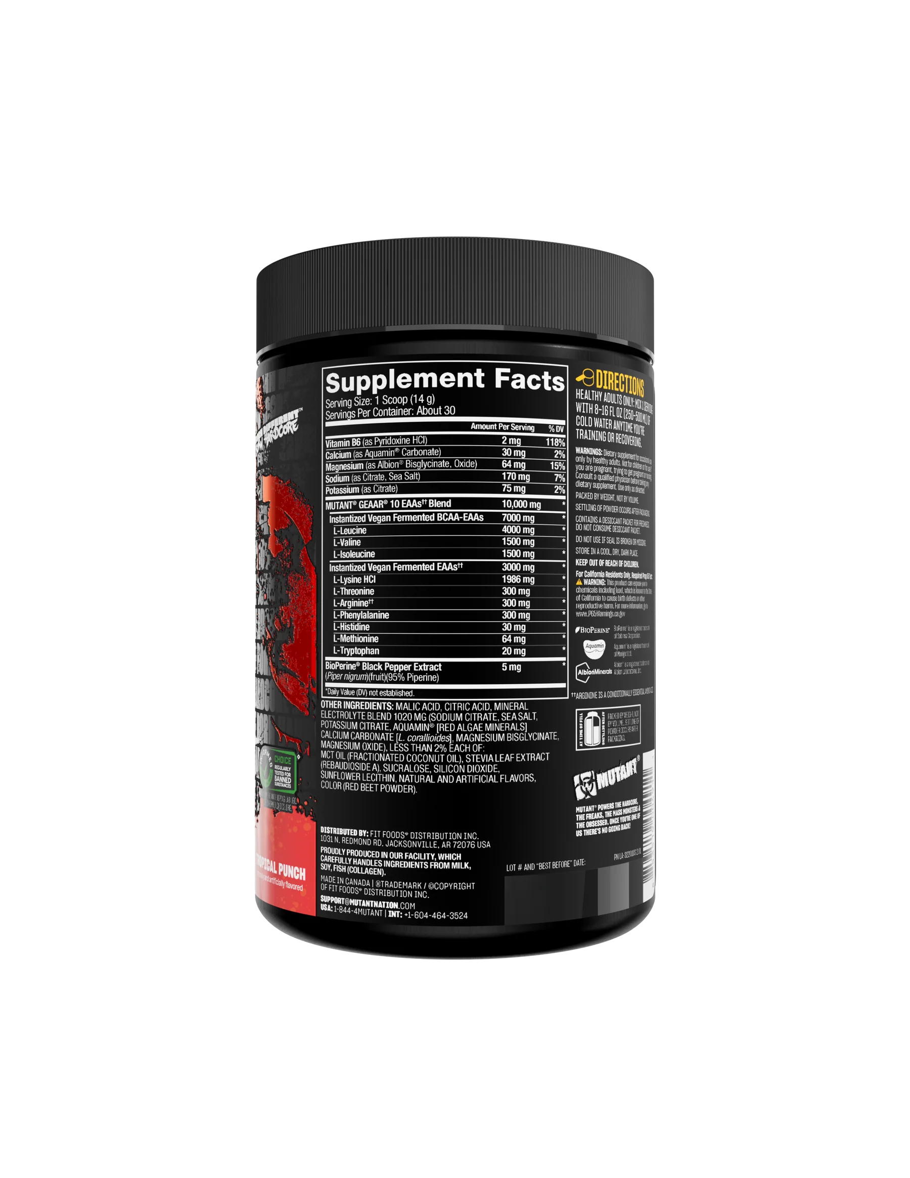 MUTANT GEAAR™ – Complete Essential Amino Acids | 30 Servings | Made in Canada - Image 2