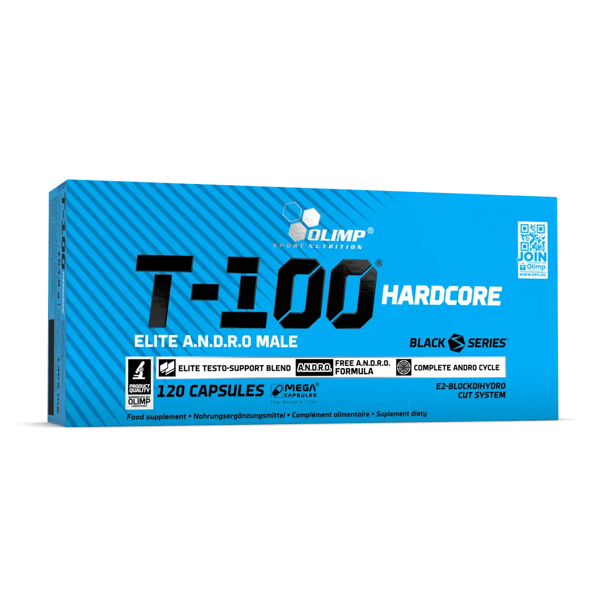 Olimp T-100 Hardcore | Testosterone Booster | 120 Capsules | Made in Poland