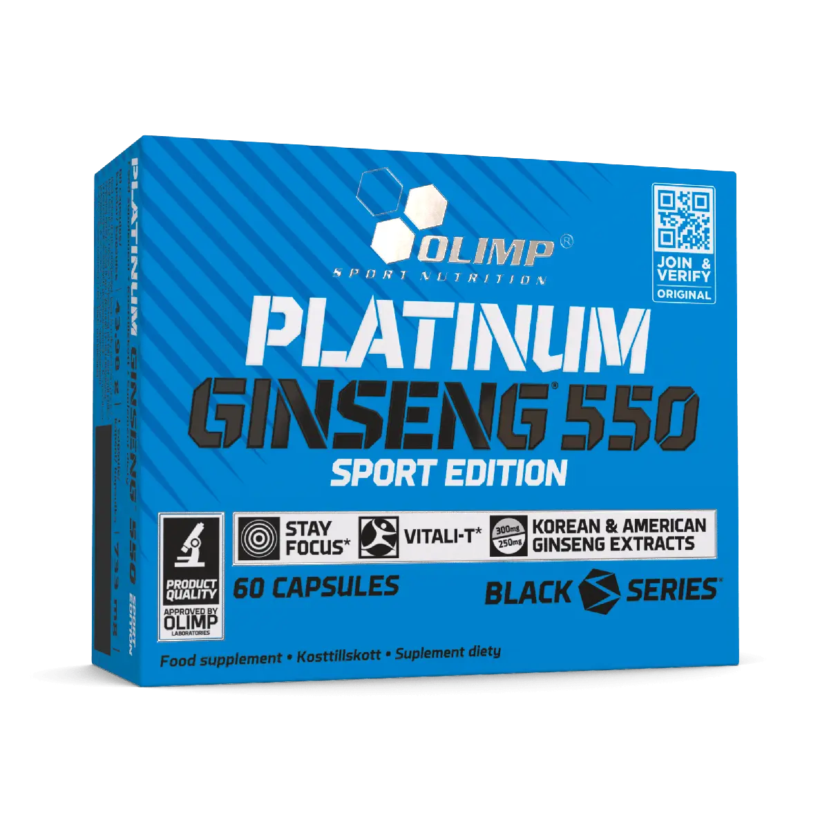 Olimp Platinum Ginseng 550 Sport Edition – 60 Capsules | Made in Poland