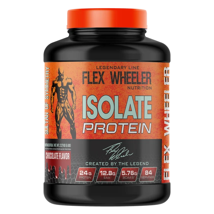 Flex Wheeler Nutrition | Legendary Line | Isolate Whey Protein 5lb | 84 Servings | Made in USA