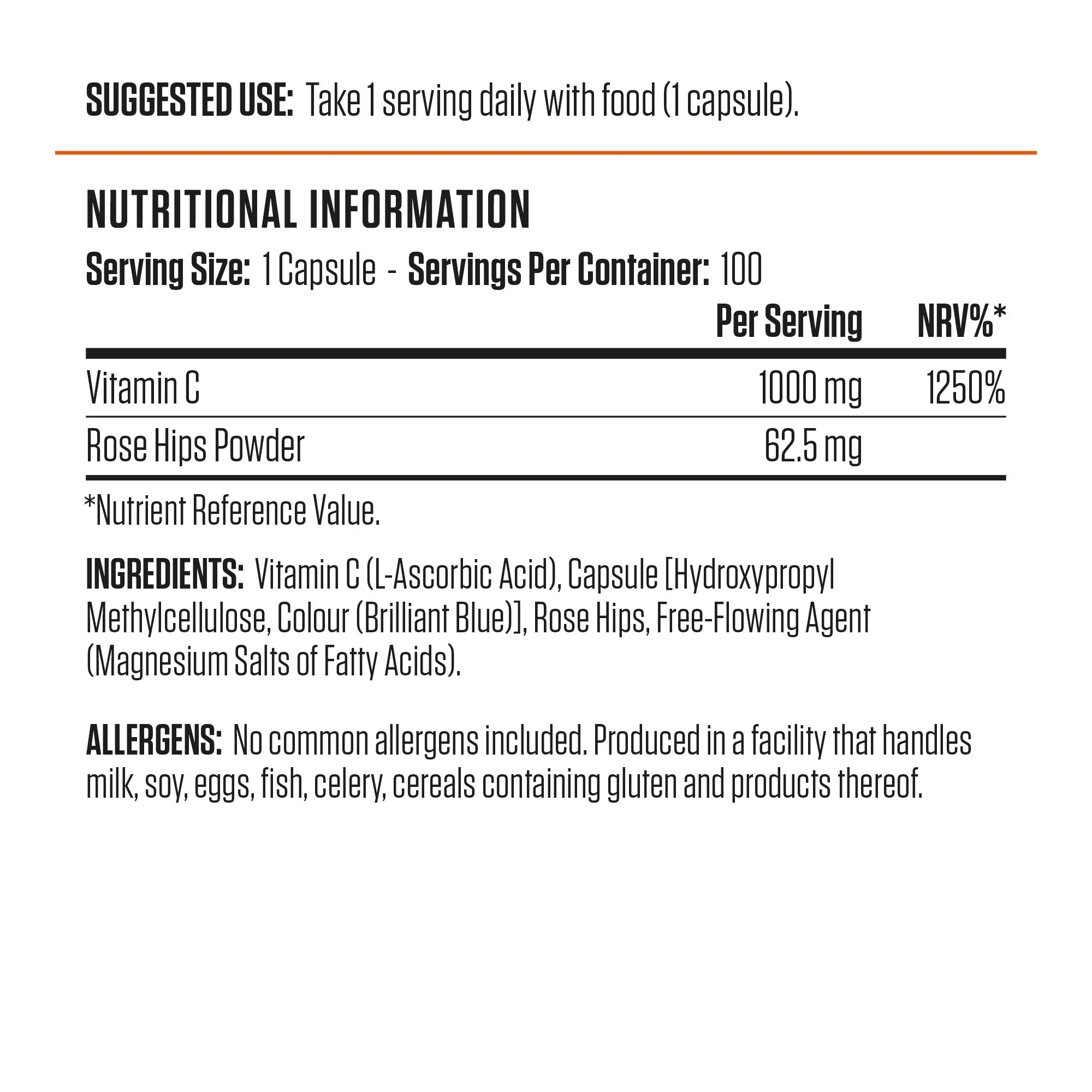 Applied Nutrition Vitamin C 1000 – 100 Capsules | Made in UK - Image 3