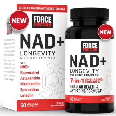 Force Factor NAD+ Longevity Nutrient Complex | 60 Vegetable Capsules | Made in USA