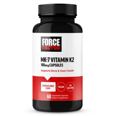 Force Factor MK-7 Vitamin K2 | 100 mcg | 60 Vegetable Capsules | Made in USA