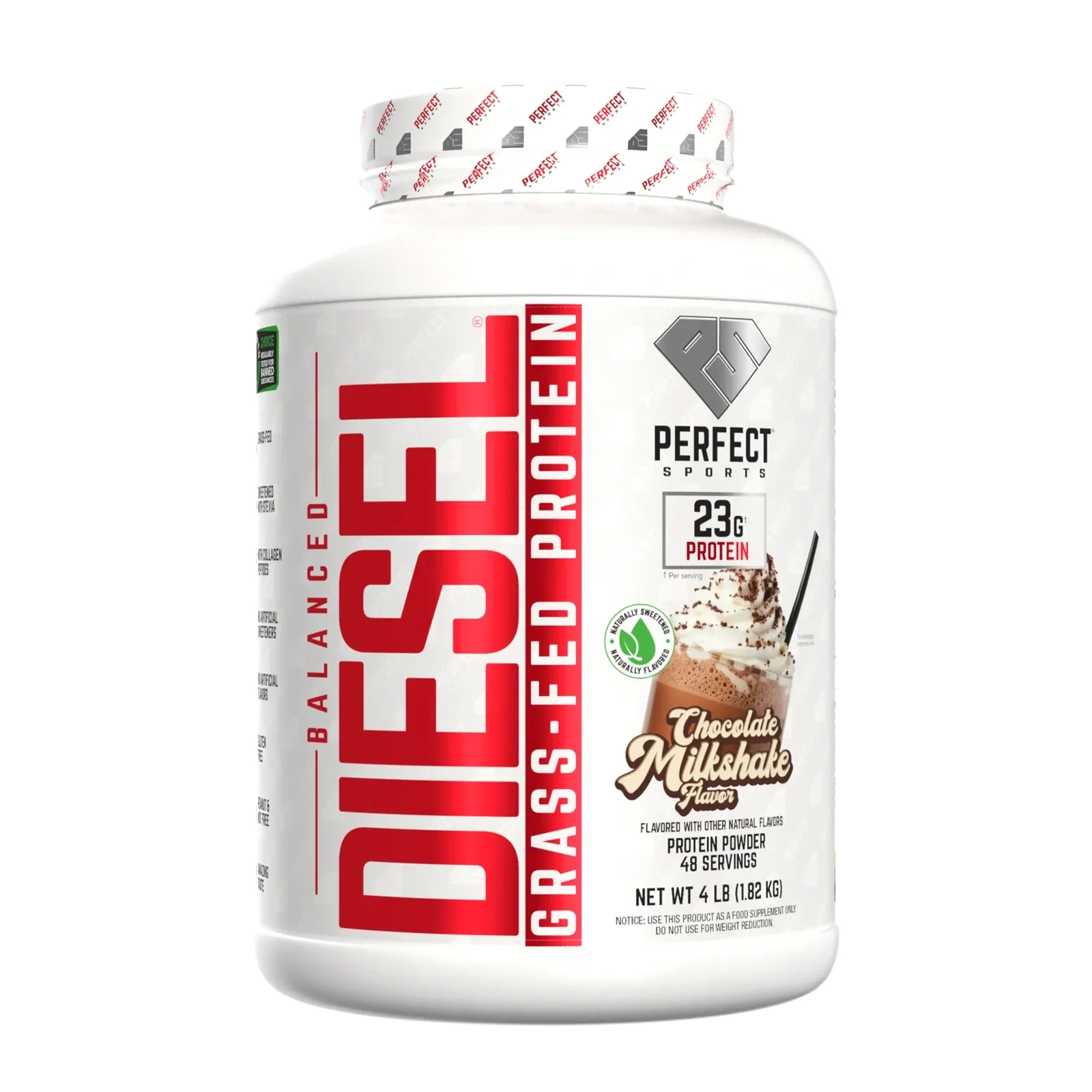 Perfect Sports DIESEL BALANCED Grass-Fed Protein | 4 LBS | Made in Canada